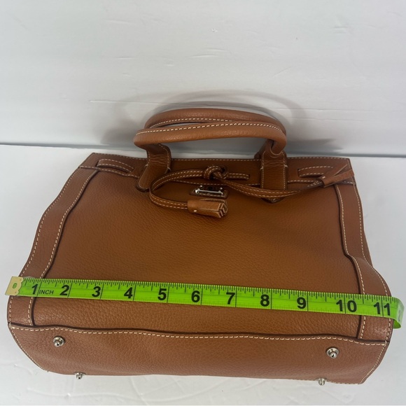 DOONEY & BOURKE 1975 MINI EAST/WEST TASSEL PEBBLED TEXTURED TOTE BAG,“TAN” COLOR - Picture 16 of 16